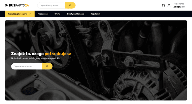 Podgląd strony BusParts24
