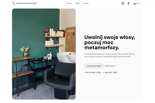 Podgląd strony Nataliia Kyrylova